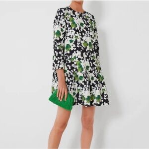 ✨NWT✨ Tuckernuck Black & Green Floral A-Line Dress - Gorgeous! 💚 🖤 🤍